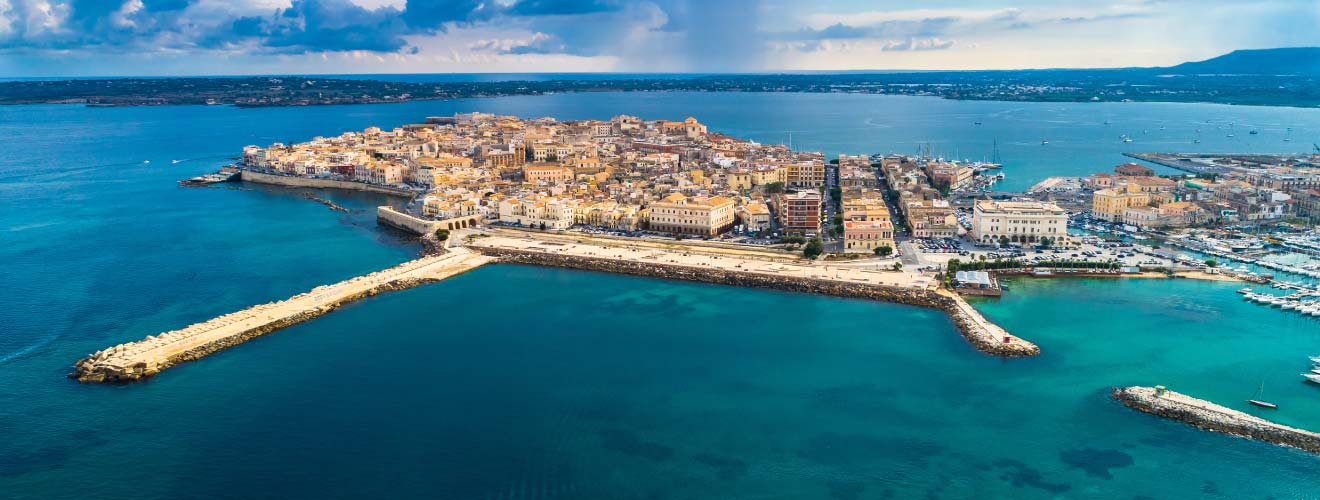 Vista dall'alto di Ortigia, Siracusa